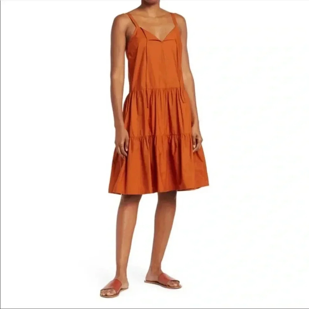 Melrose and Market Orange Sleeveless Dress